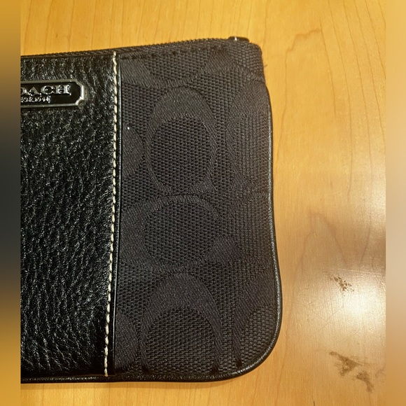 Coach Black Top Zip Wristlet - Picture 3 of 9